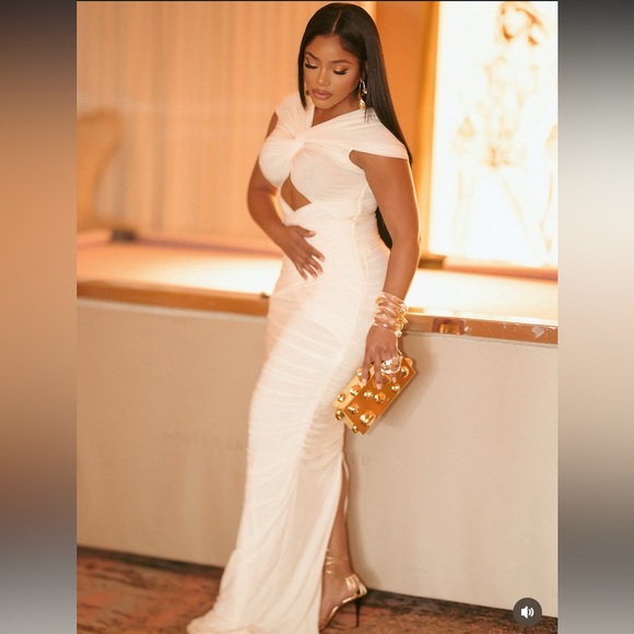 Ronny Kobo Nasha Twist-Front Cut-Out Maxi Dress - Picture 5 of 9